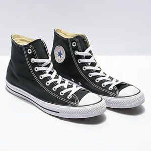 Black High Top Converse Chuck Taylor All Star Shoe